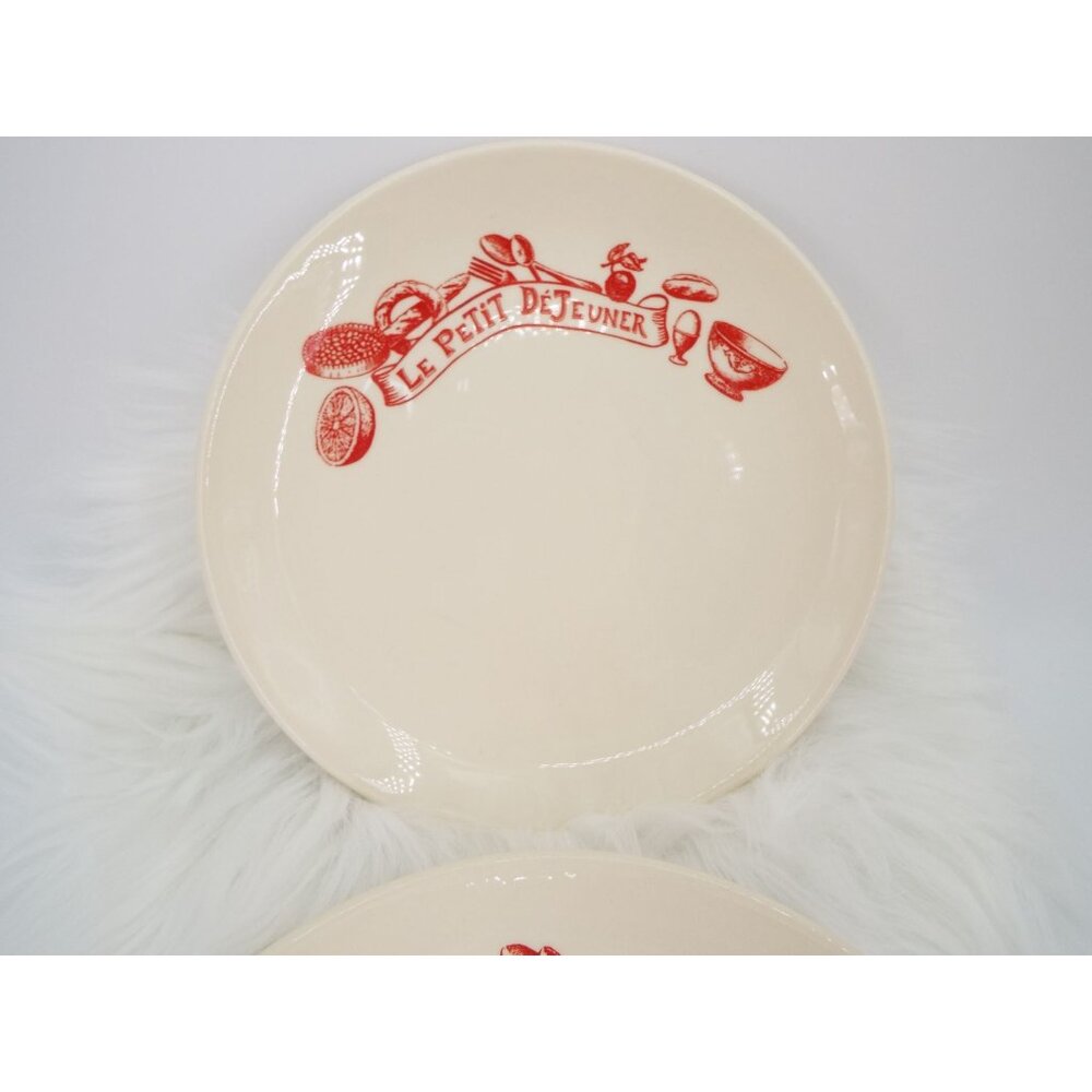 Pair of Le Comptoir De Famille France Le Petit De'Jeuner Plates 8-1/4" - Picture 3 of 6